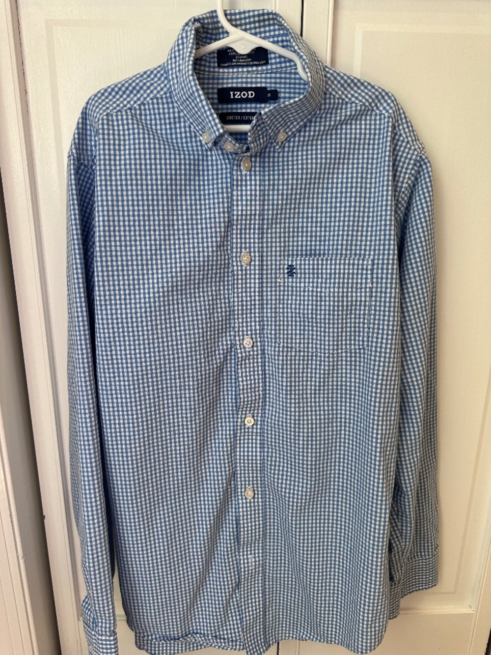IZOD blue button down shirt